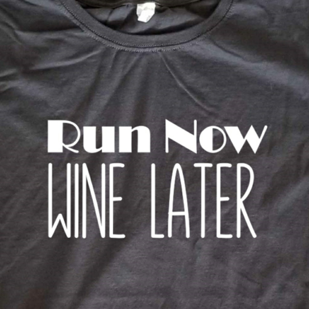Run now, wine later fitted top / fitness /sarcasm - Picture 2 of 3
